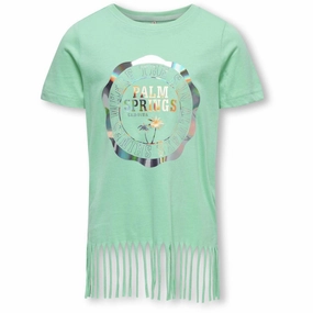 Fashionable Comfort right size kids ONLY Spearmint Palm Alison Foil College Top
