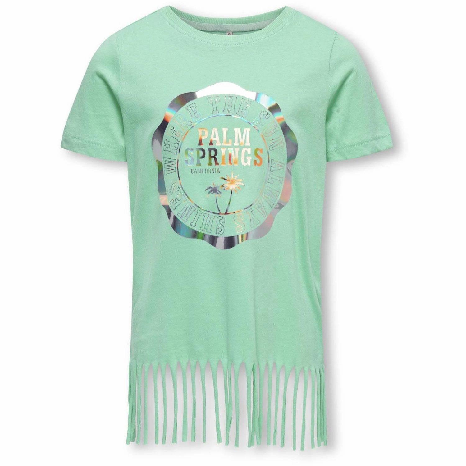 kids ONLY Spearmint Palm Alison Foil College Top Versatile Layering