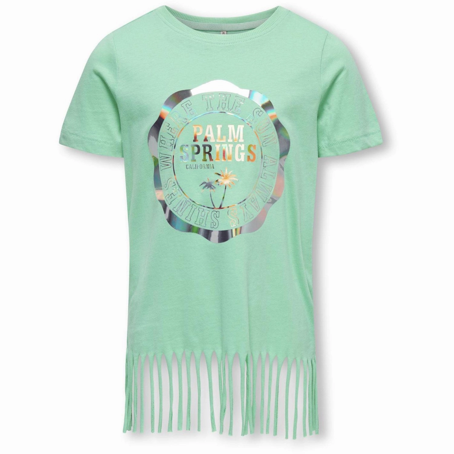 Fashionable Comfort right size kids ONLY Spearmint Palm Alison Foil College Top
