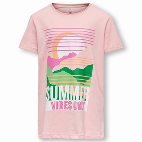 Casual Fashion Recycled Polyester Blend Kids ONLY Tickled Pink Julie Fit Summer T-Shirt