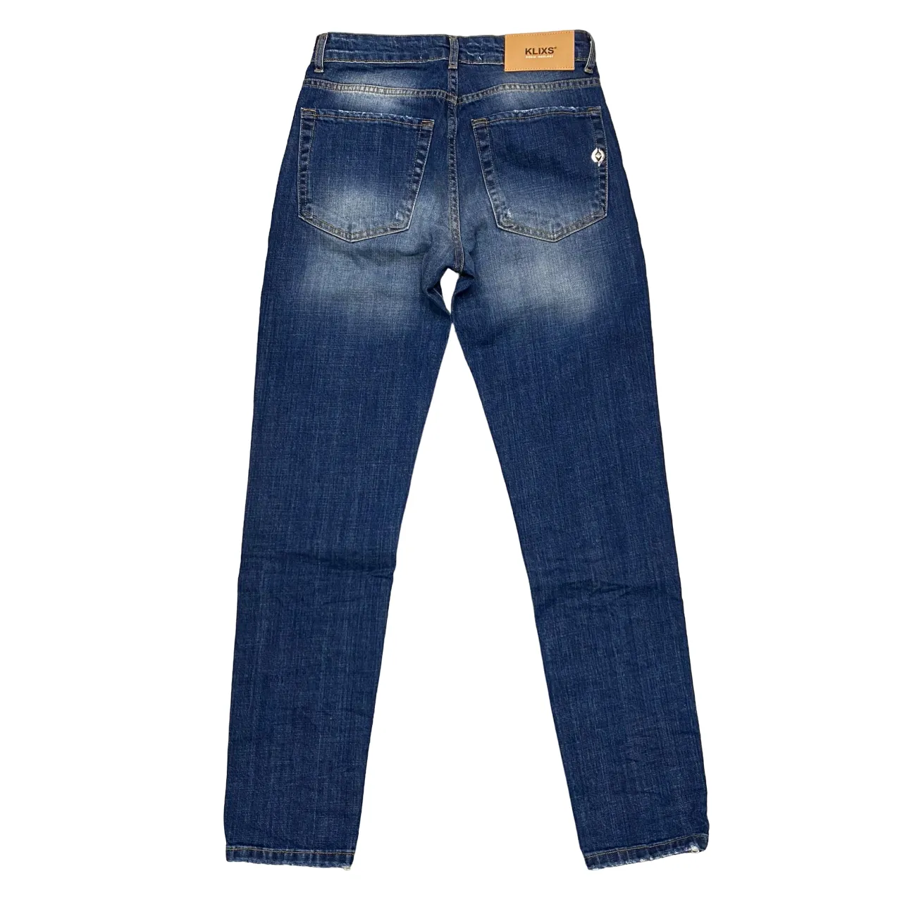 Klixs pantalone jeans da uomo slavato con rotture Mike 01154LU blu slavato BreathableMaterial