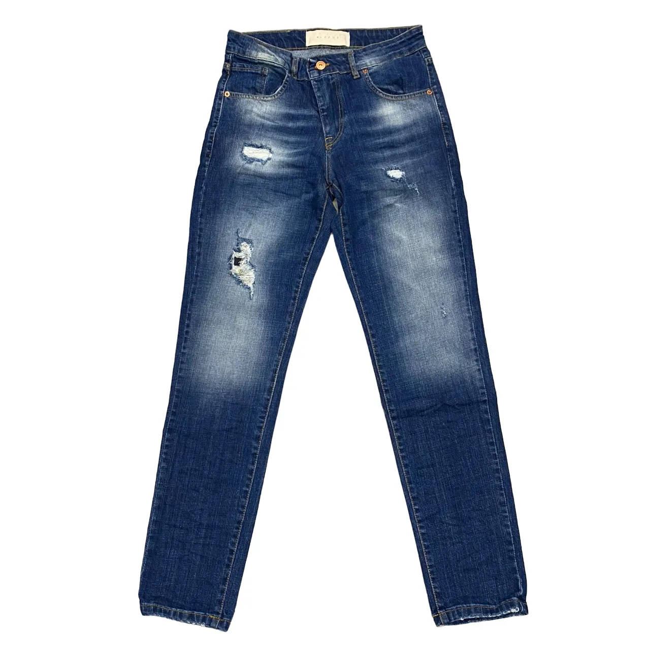 Klixs pantalone jeans da uomo slavato con rotture Mike 01154LU blu slavato All Day Wear