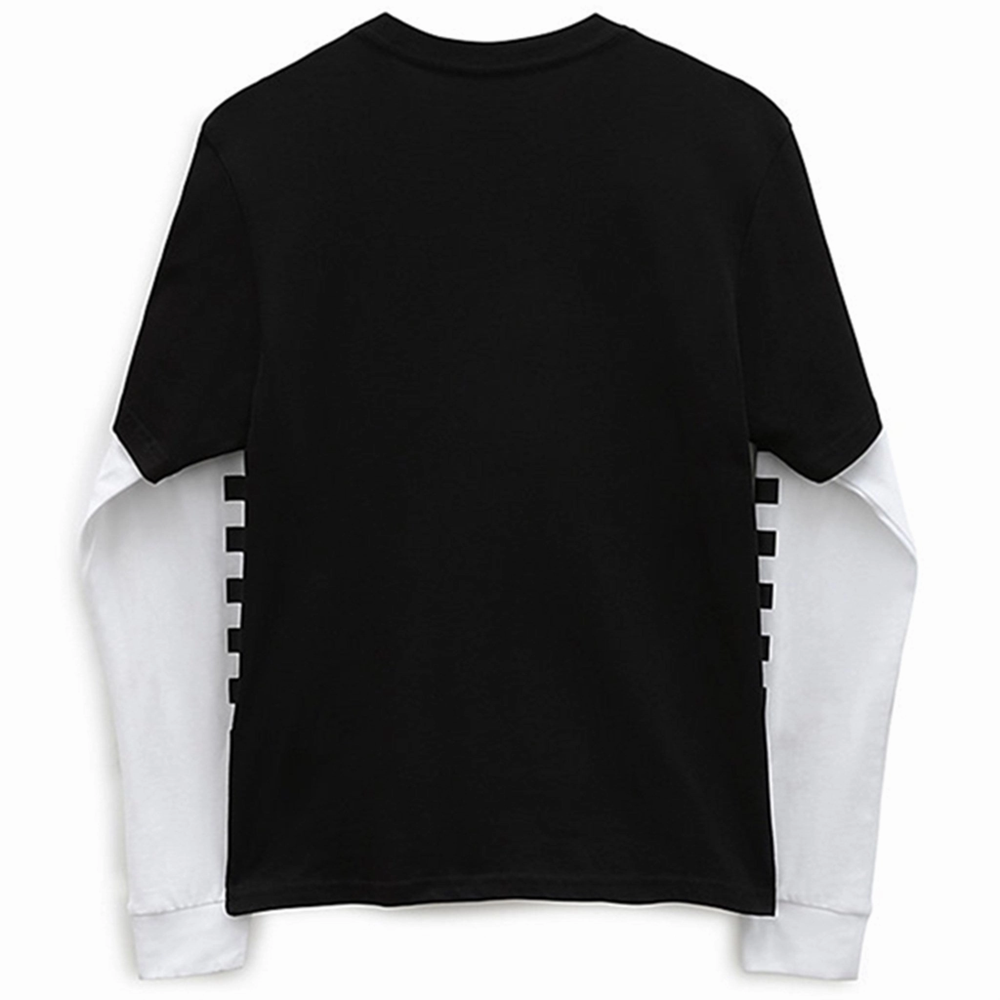 Petite Cut Non Restrictive Fit VANS By Long Check Twofer T-Shirt Black/Black