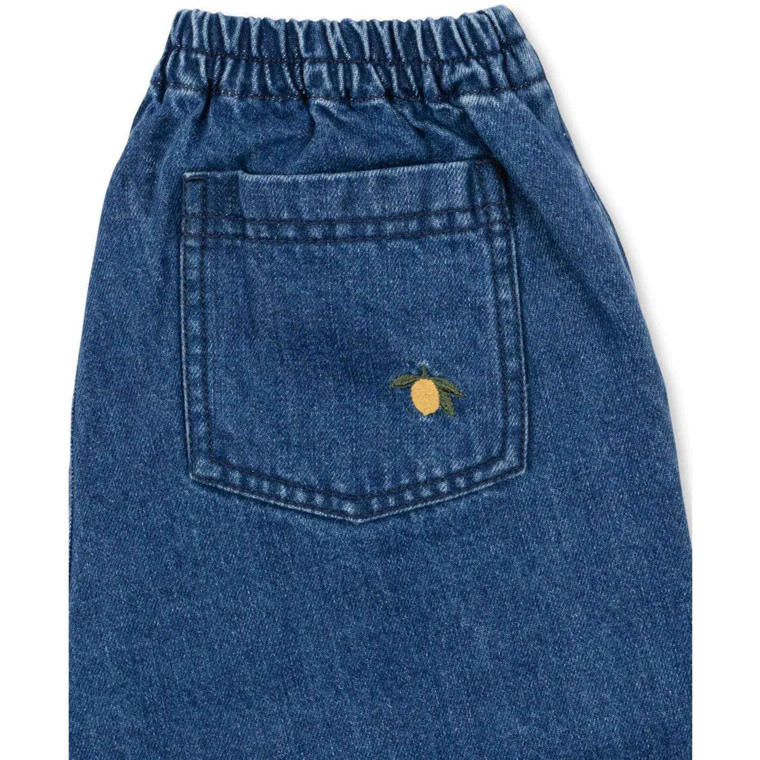 Konges Sl?jd Denim Blue Magot Pants Gots Smooth Loose Versatile