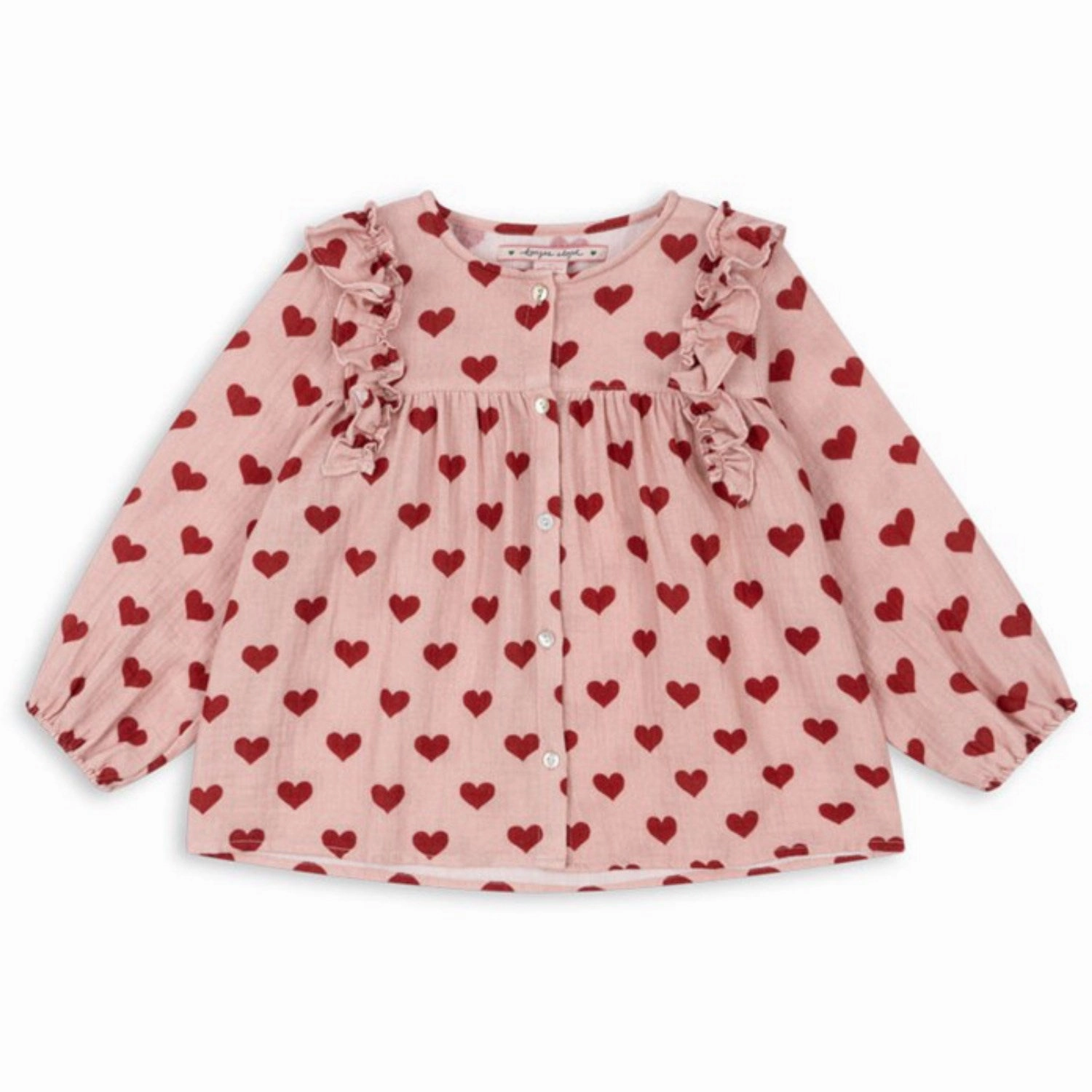 Practical Choice Konges Sl?jd Amour Mellow Coco Frill Shirt GOTS