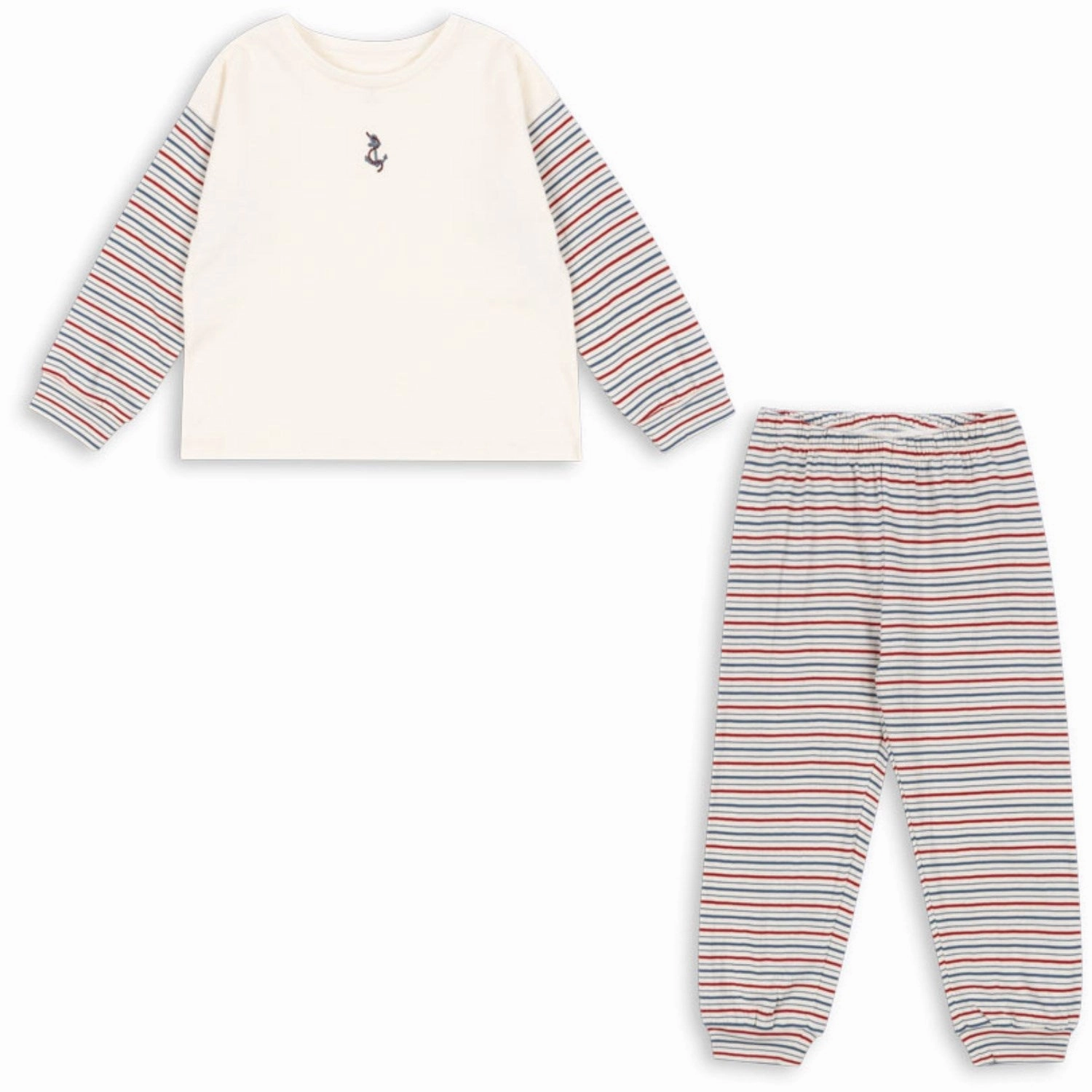 Soft Touch Fabric Polo Style Konges Sl?jd Antique Stripe Gio Set GOTS