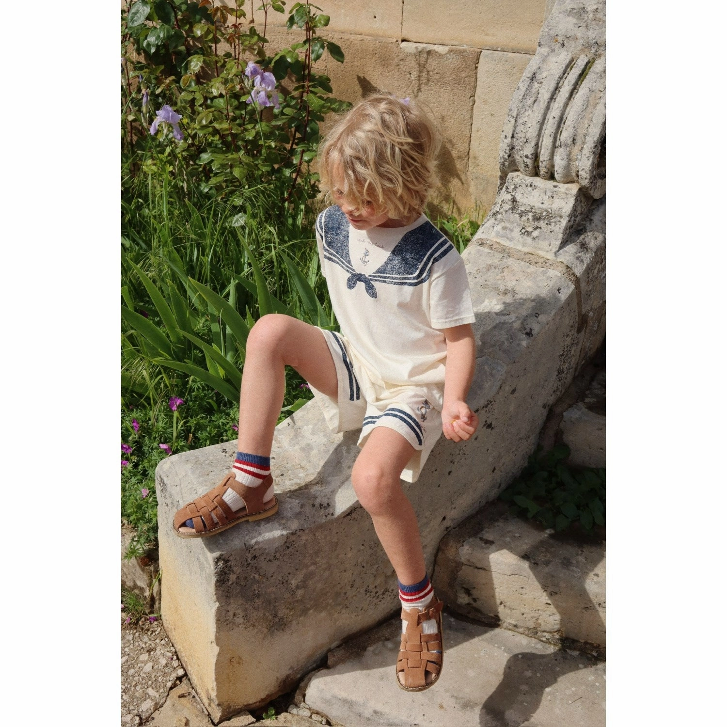 Konges Sl?jd Antique White Famo Set Gots Fun Prints Timeless and Chic