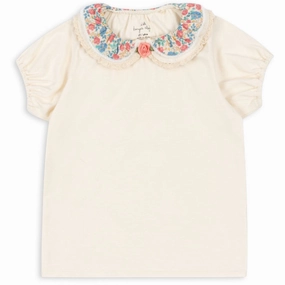 Pilling Resistant Finish Konges Sl?jd Antique White Pami Tee Gots