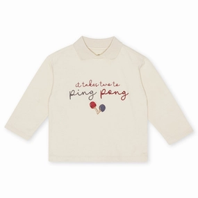 Anti Static Finish Konges Sl?jd Antique White Spotty Blouse