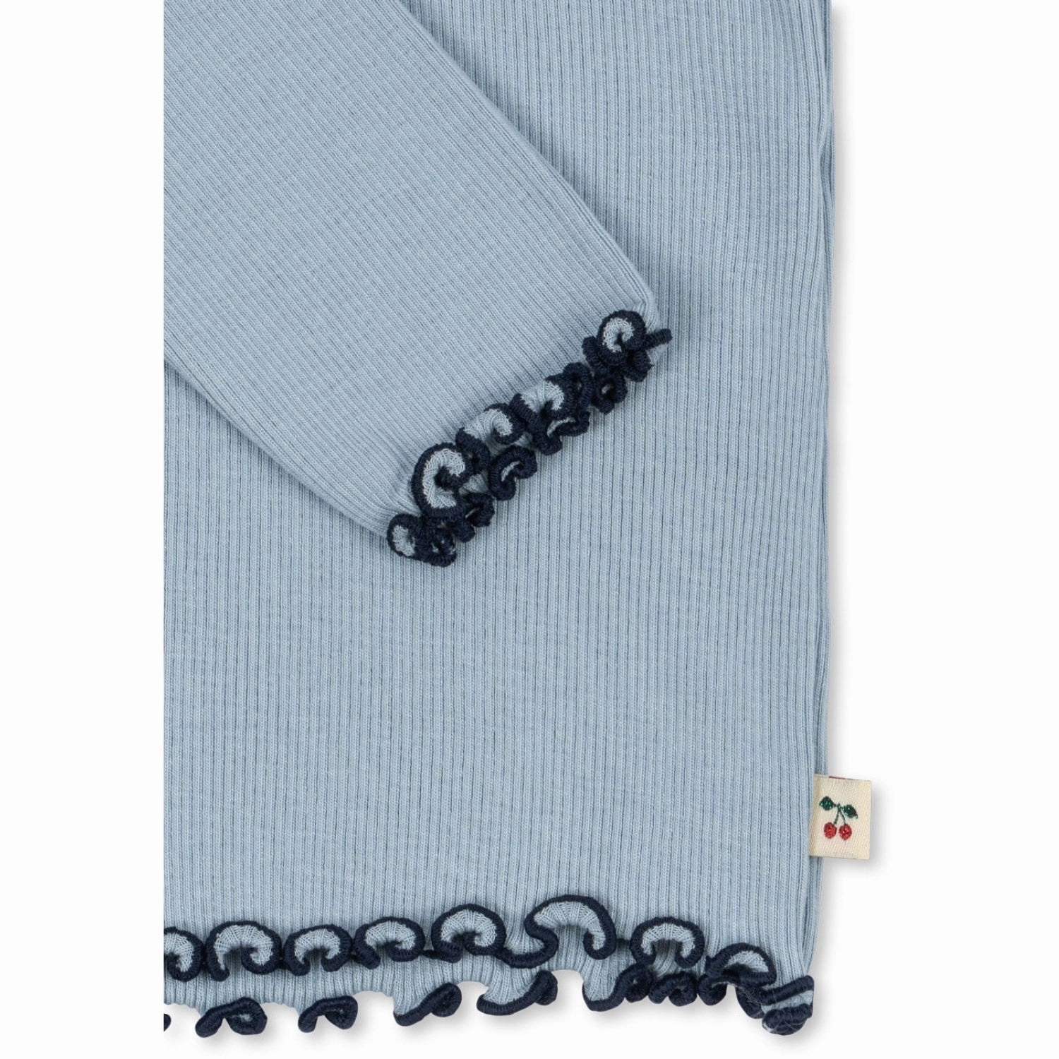 Coffee Run Striped style Konges Sl?jd Blue Fog Rivi Rib Set Ocs