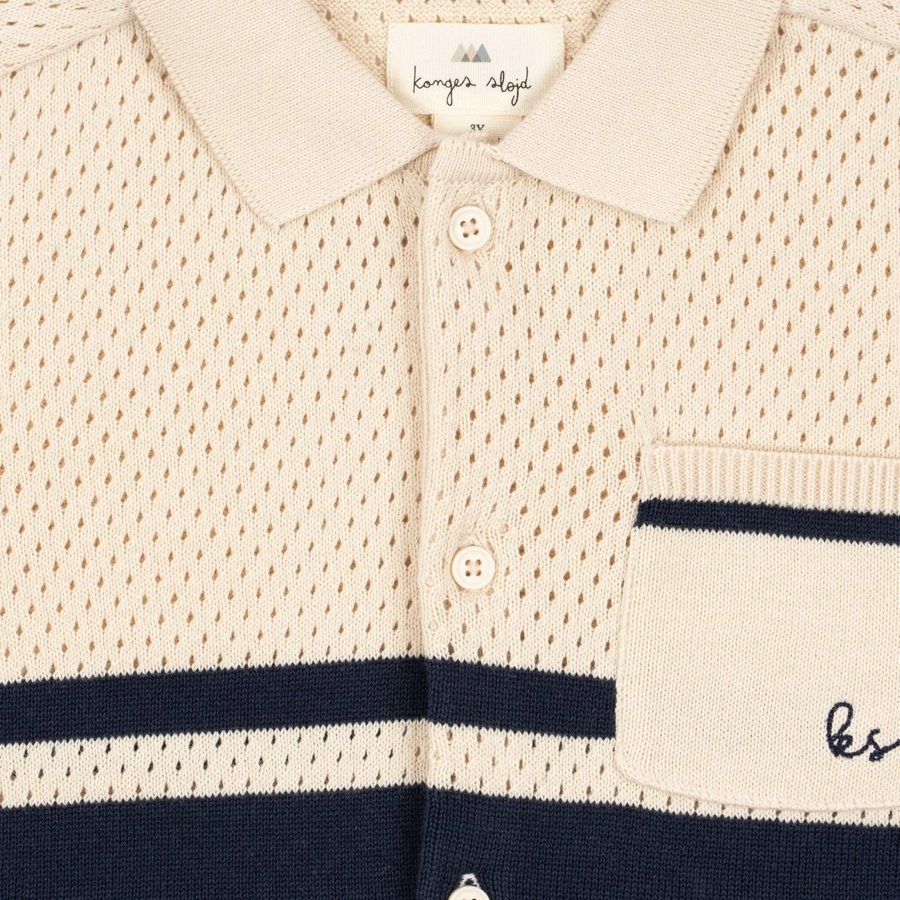 Konges Sl?jd Blue Stripe Hai Knit Shirt Contemporary Design Multipurpose Layering Fabric