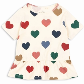 Vintage Wash Effect Oversized Silhouette Konges Sl?jd Bon Coeur Color?? Claic T-shirt