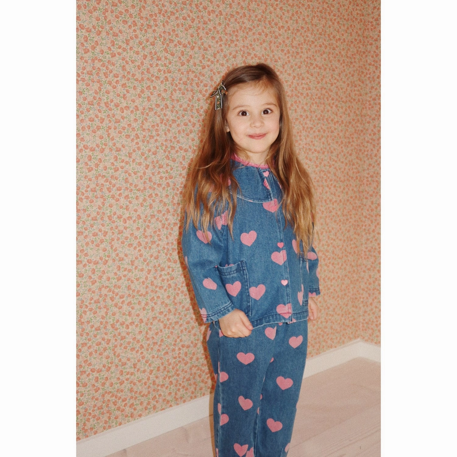 Mature Elegance Trend-Driven Konges Sl?jd Bon Coeur Pink Magot Denim Shirt Gots