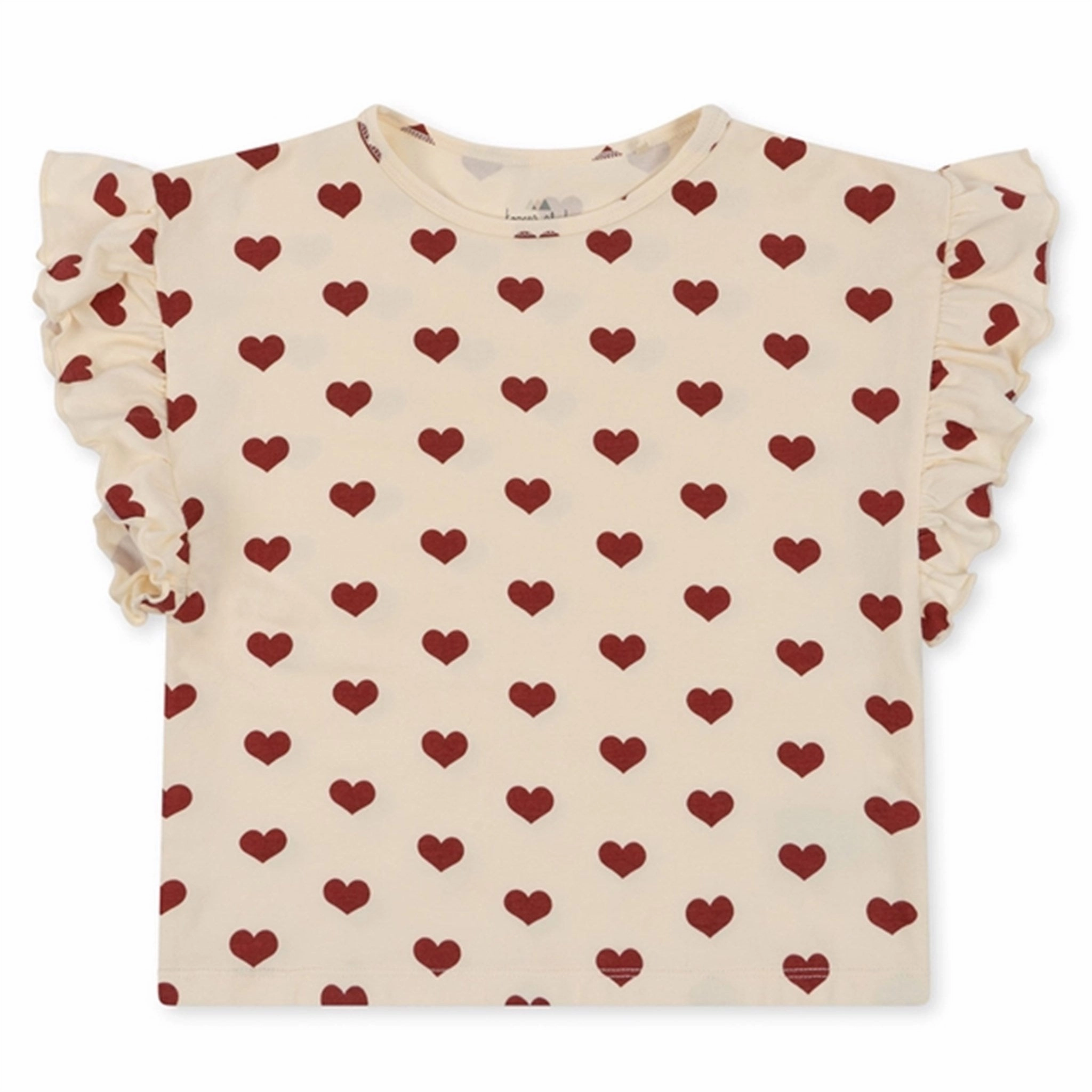 NonRestrictive Cut fade resistant color Konges Sl?jd Bon Coeur Reya T-shirt