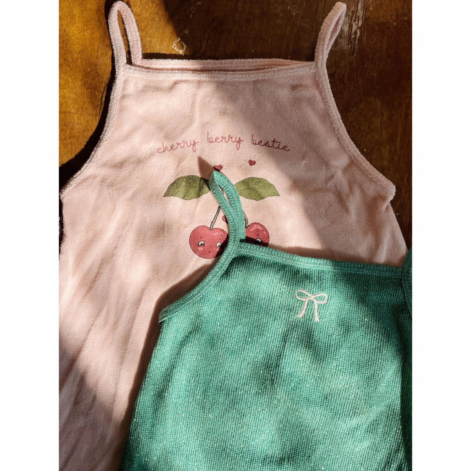 Soft And Comfortable Konges Sl?jd Bottle Green Roli Strap Dress