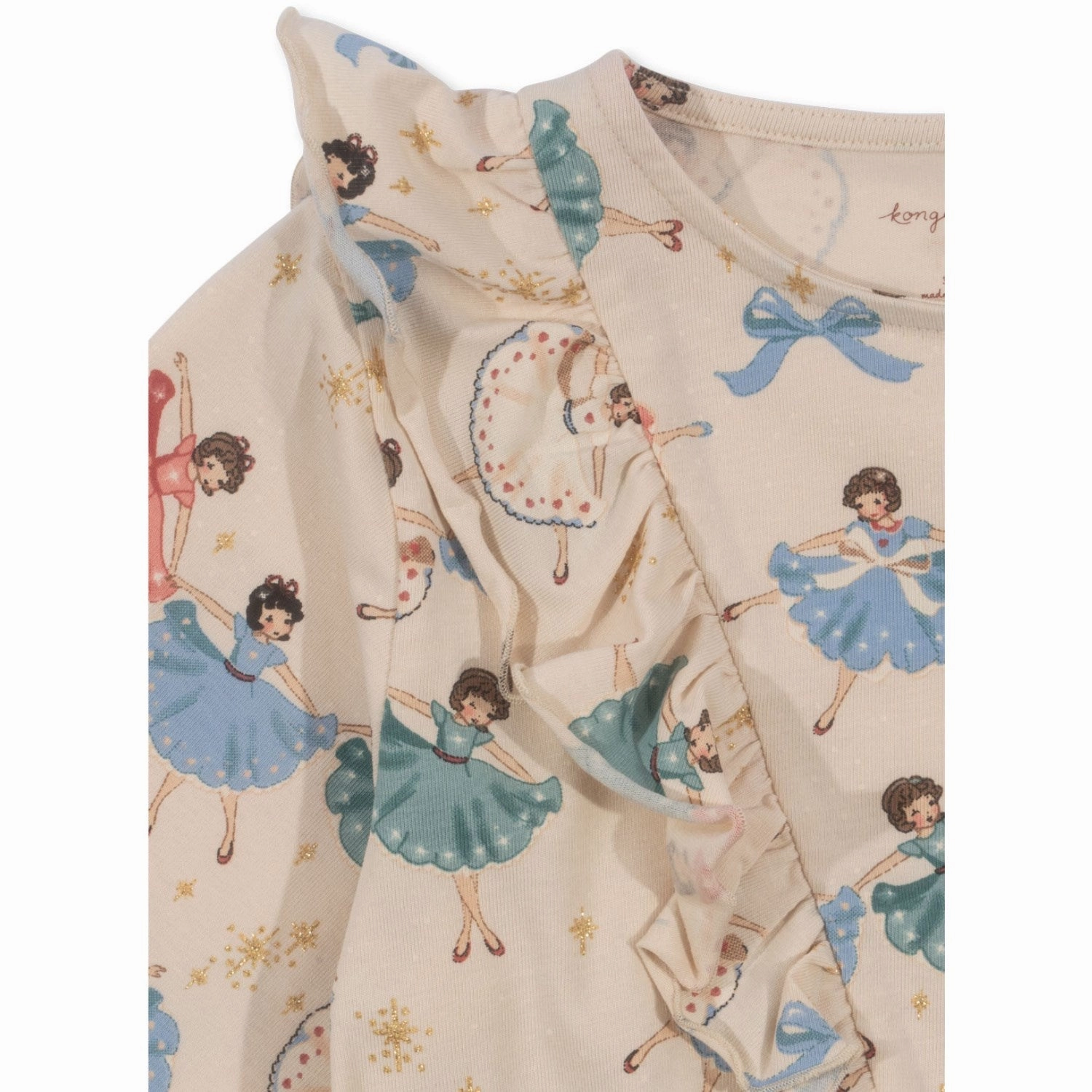 Scandi Clean Konges Sl?jd Bow Ballerina Basic Frill Dress Gots