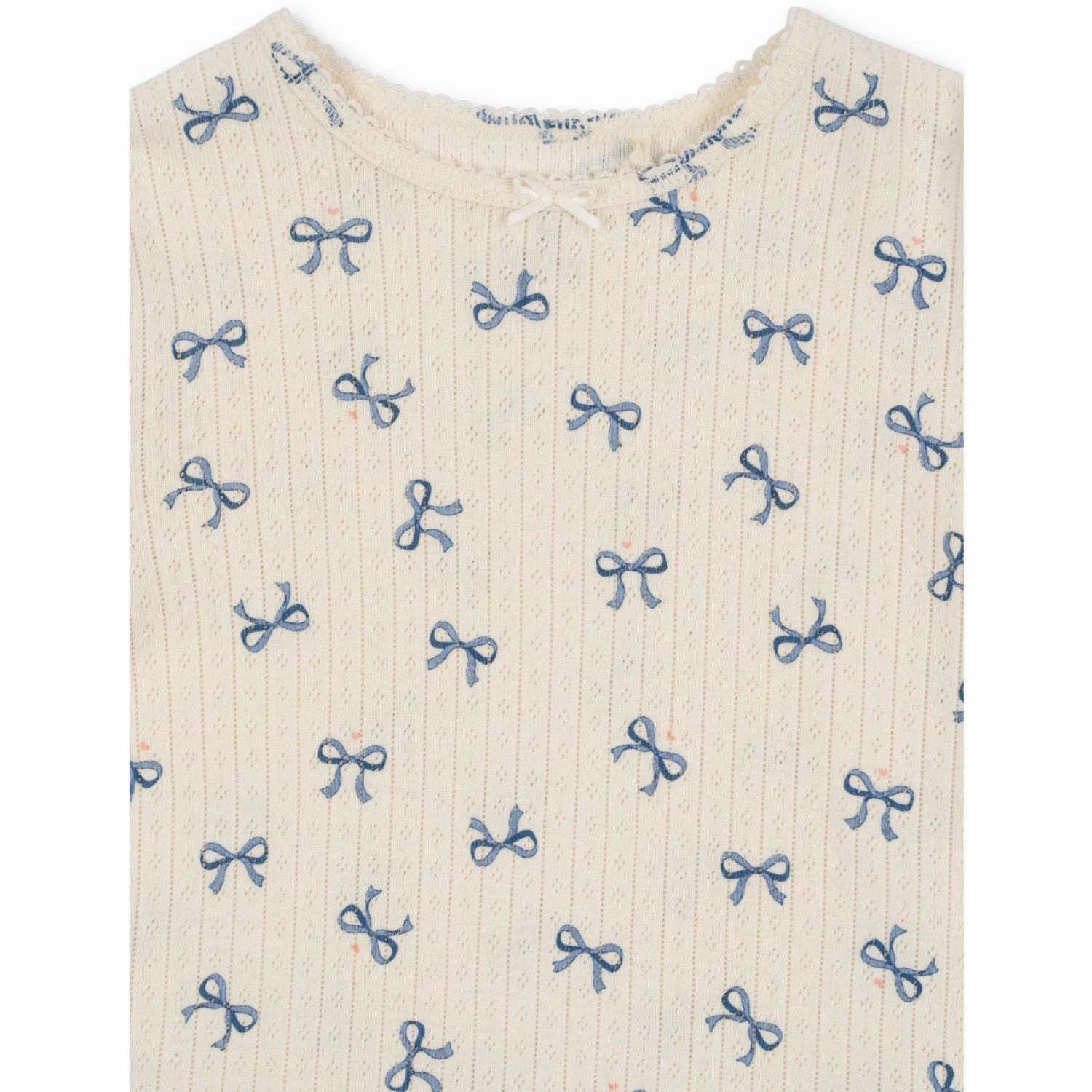 Konges Sl?jd Bow Bleu Minnie Blouse Gots Multi Layer Stitching