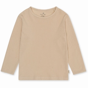 Waffle Weave Konges Sl?jd Brazilian Sand Minnie Blouse