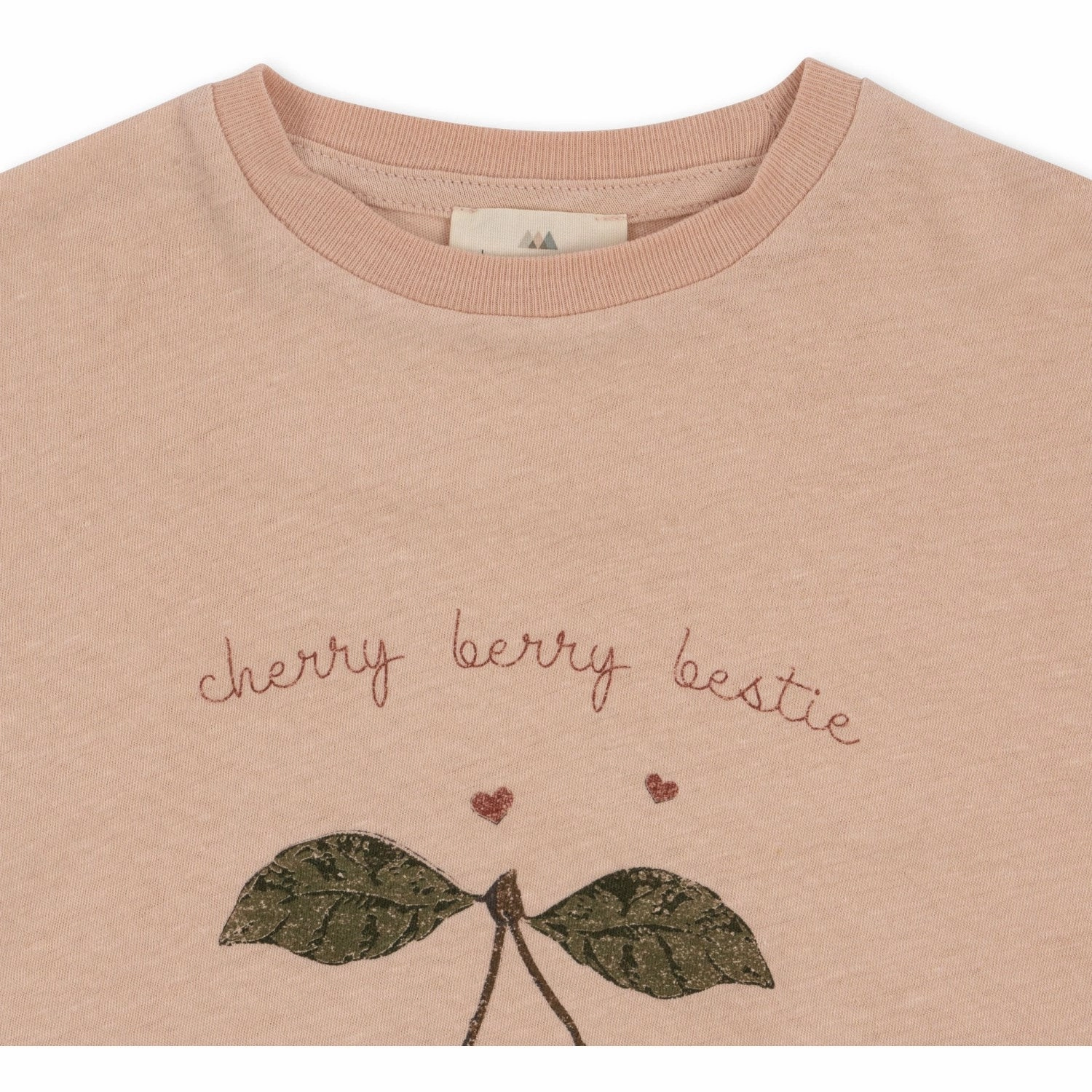 Wrinkle Resistant Cloth Brushed Interior Lining Konges Sl?jd Cameo Rose Era T-shirt