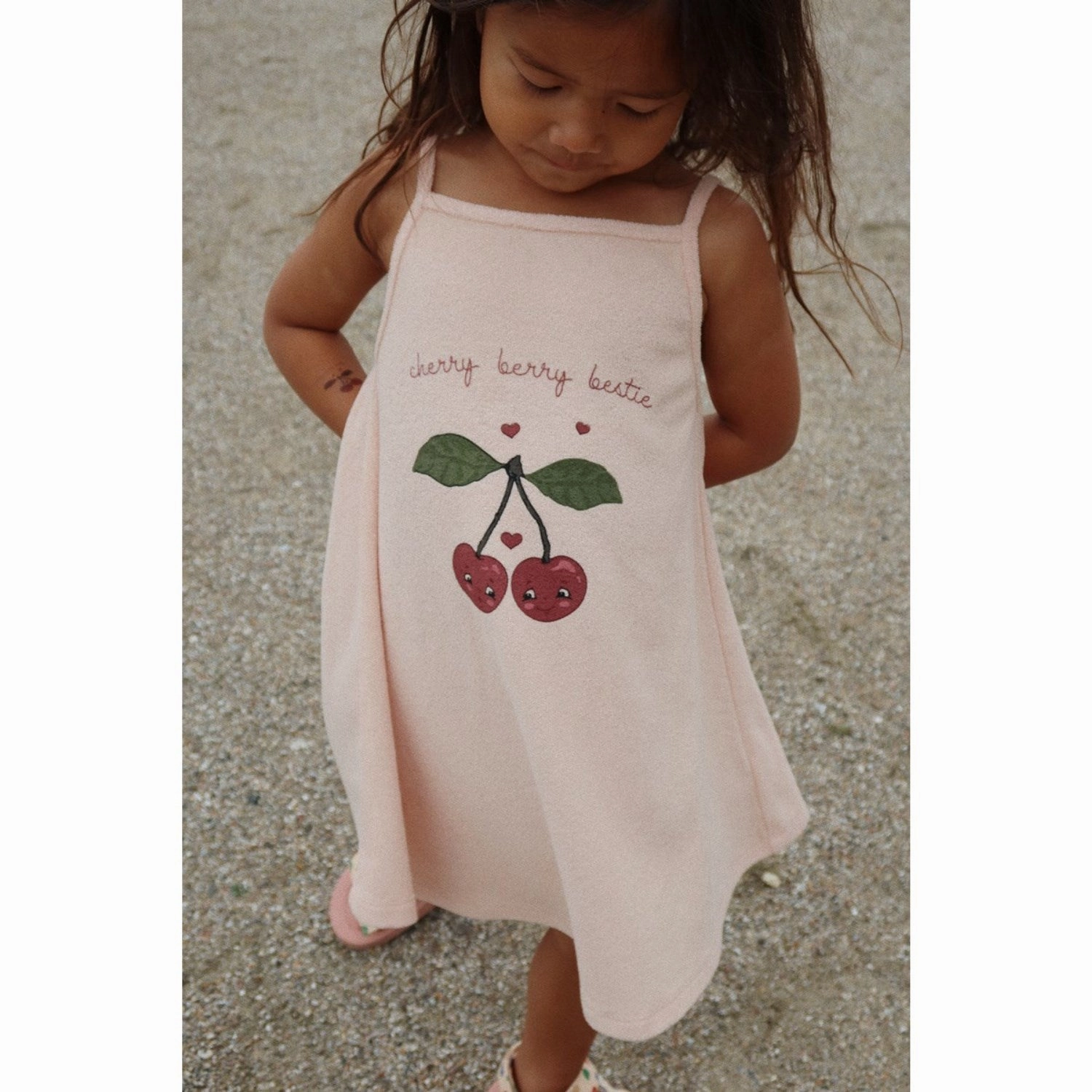 Konges Sl?jd Cameo Rose Itty Strap Dress Gots Relaxed-fit gown Timeless Comfort