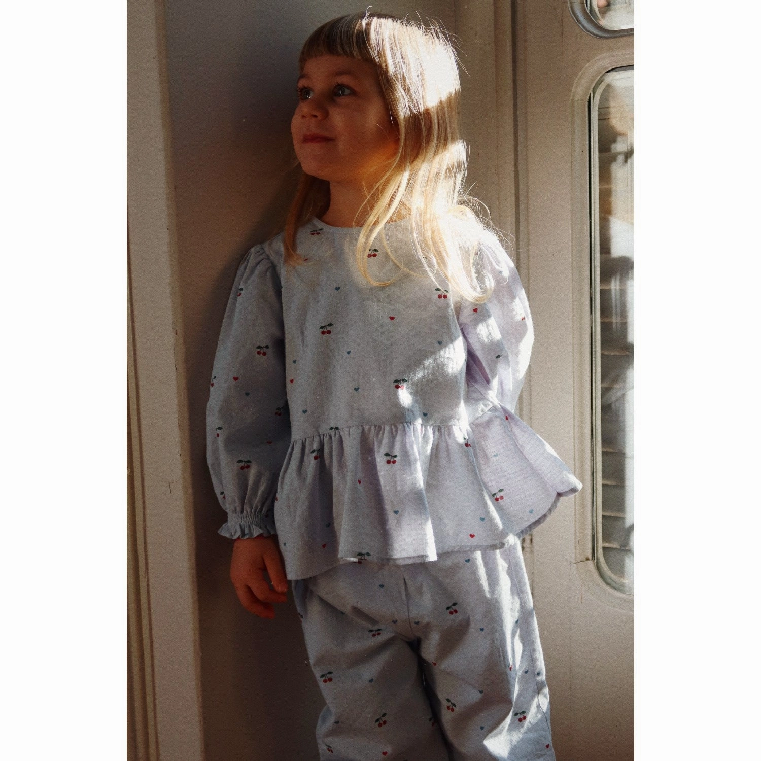 Konges Sl?jd Cherry Blue Coeur Evia Blouse Gots Artistic Design