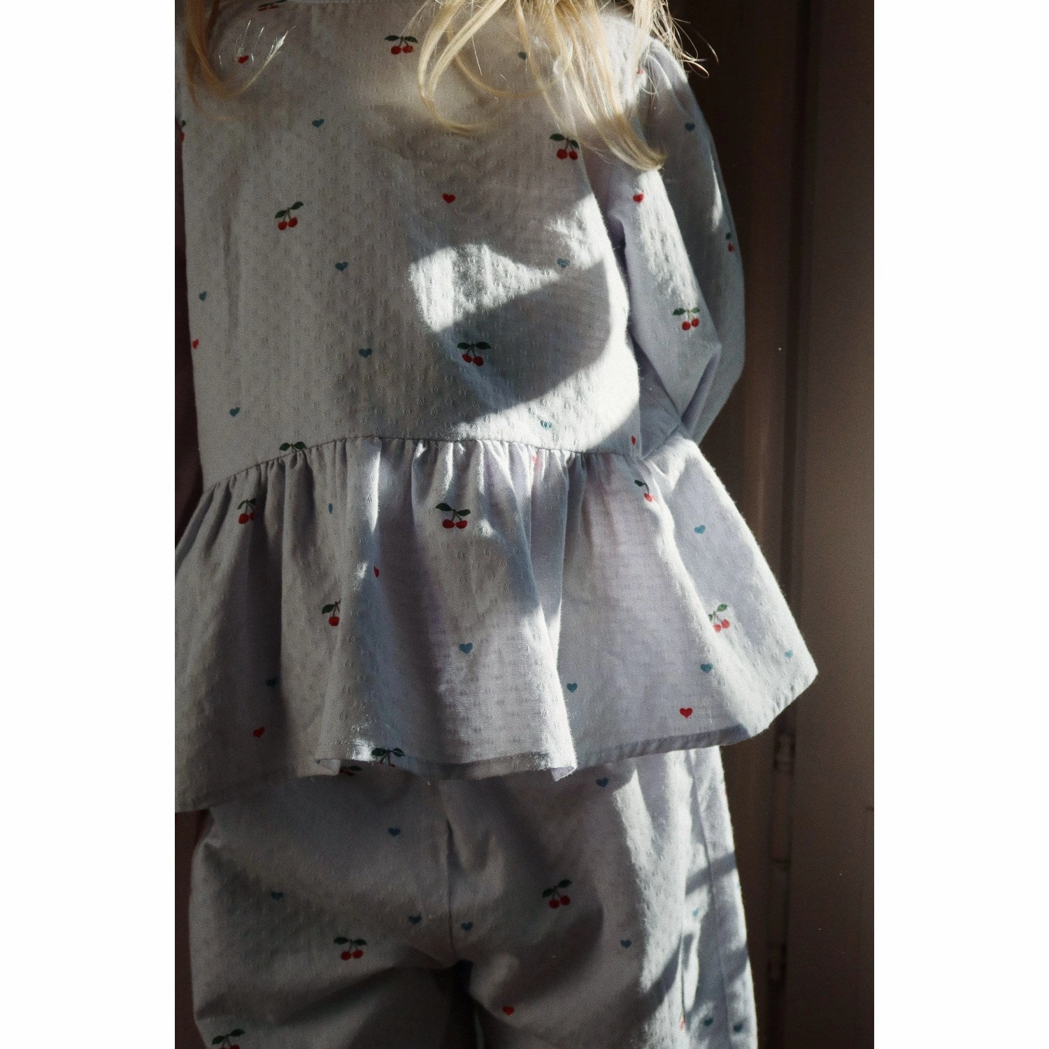 Konges Sl?jd Cherry Blue Coeur Evia Blouse Gots Pastel Shade