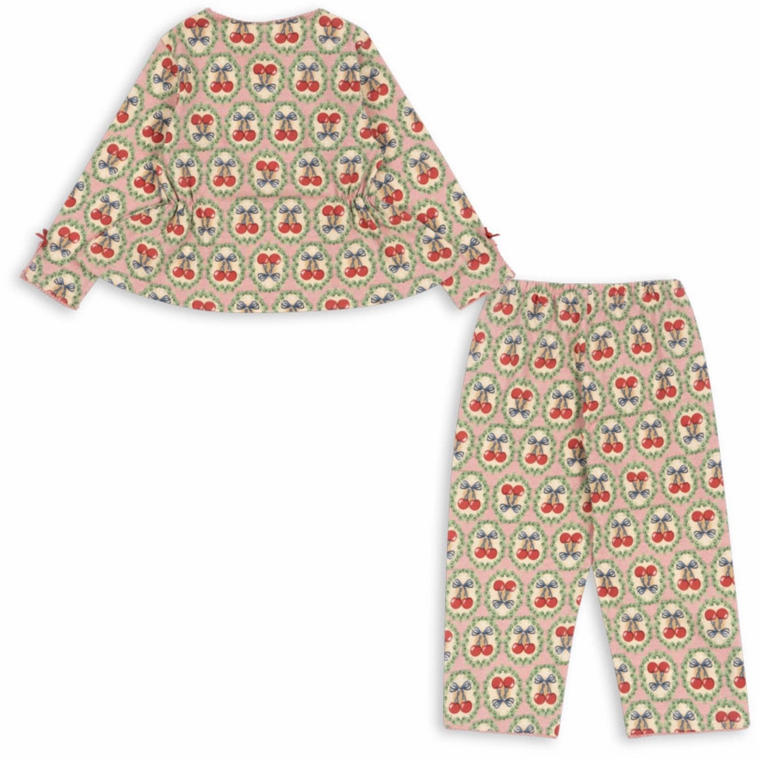 Konges Sl?jd Cherry Bow Drey Set Gots Relaxed Silhouette Cooling Mesh Lining