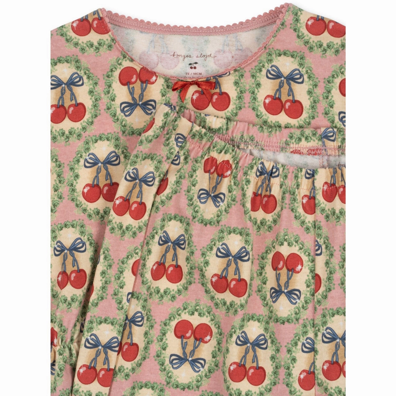 Konges Sl?jd Cherry Bow Drey Set Gots Easy Care Custom Fit