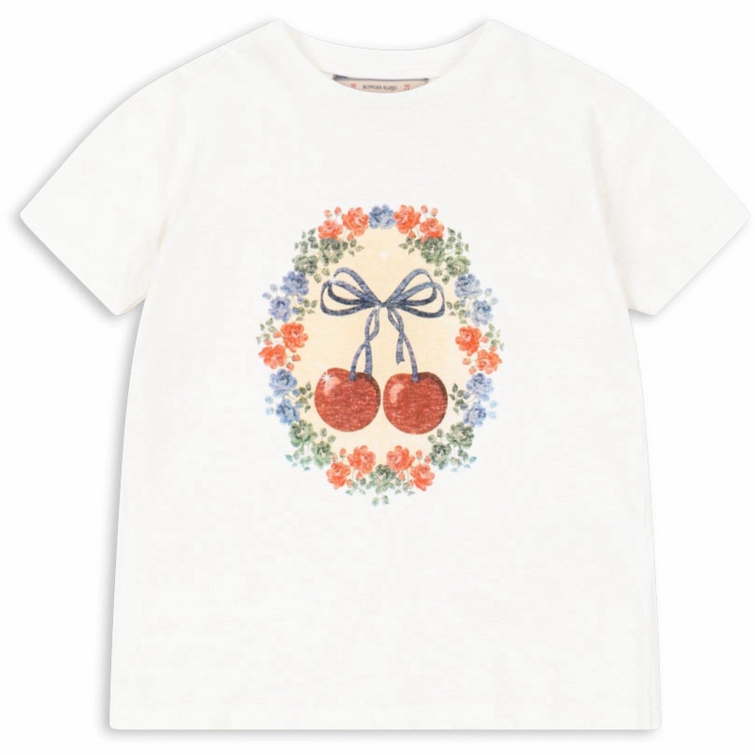 Konges Sl?jd Cherry Bow Era Tee Ocs Relaxed and Comfy Casual Everyday