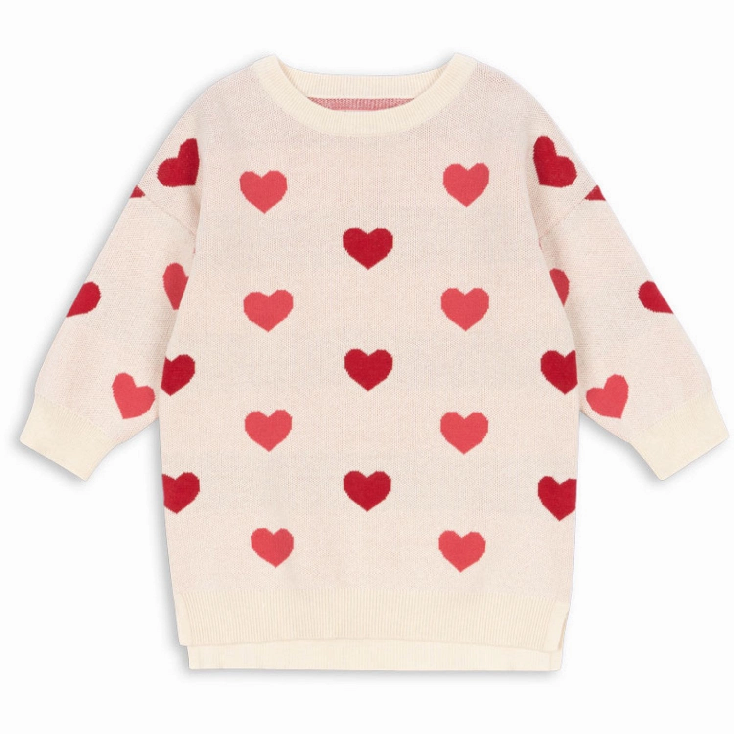 Saturated Hue Konges Sl?jd Coeur Color?? Duo Pink Lapis Knit Dress GOTS