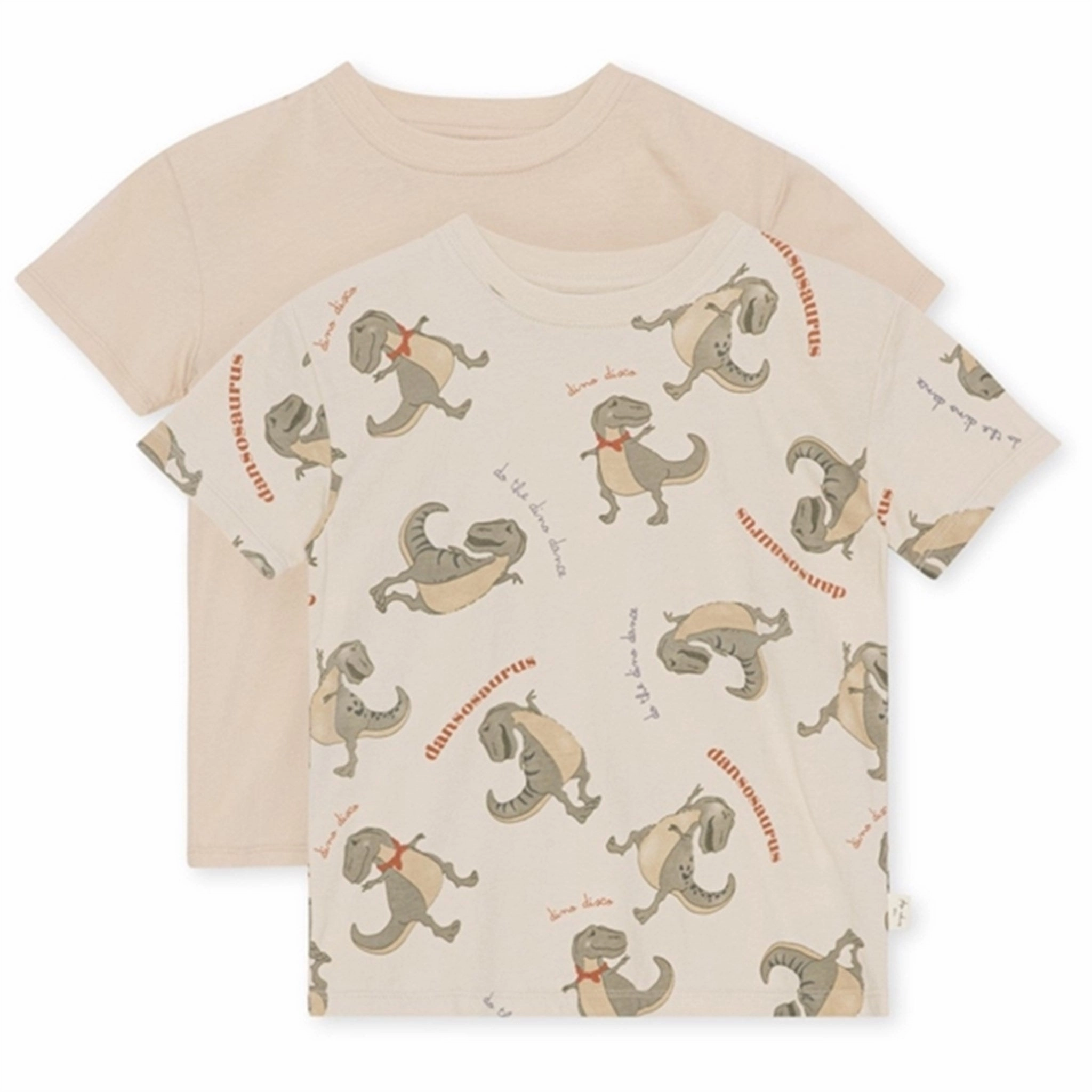 Drop Shoulder Cut Konges Sl?jd Dansosaurus/ French Oak Famo T-shirt 2-pack