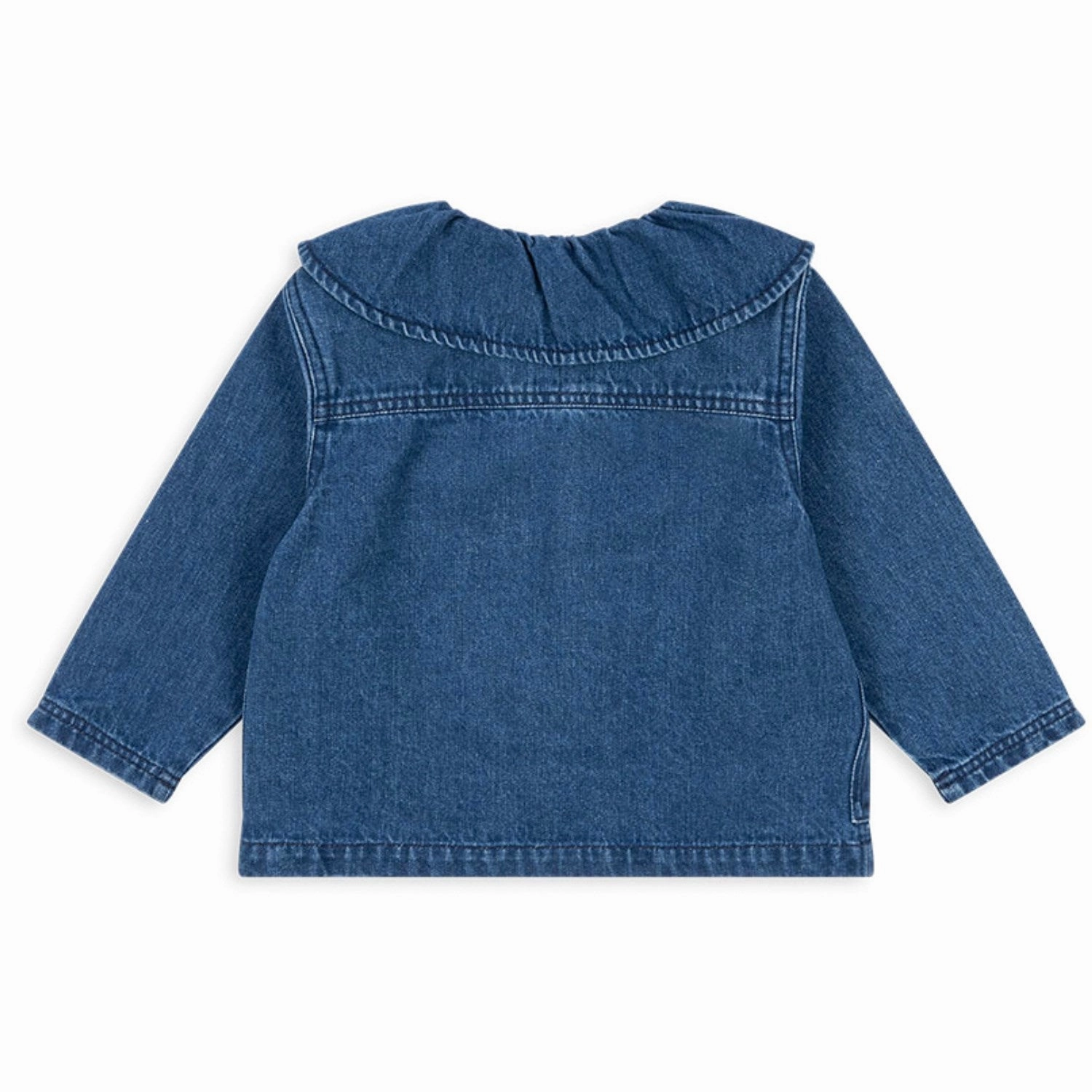 Preppy Vibe Konges Sl?jd Denim Blue Cherry Magot Denim Shirt Gots