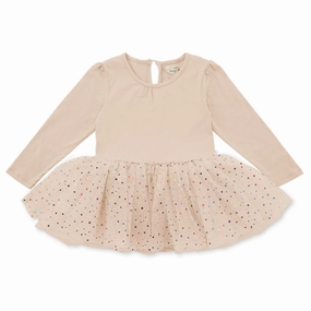 Konges Sl?jd Etoile Multi Rose Fairy Ballerina Dress Drape Wave Understated Charm