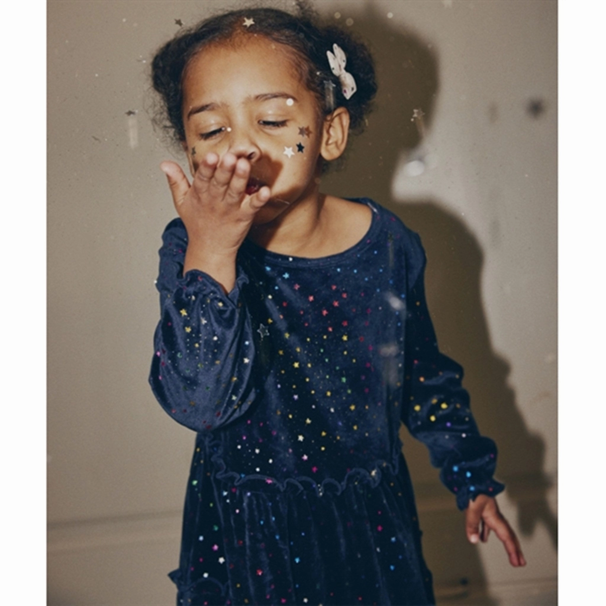 Contrasting Detail Subtle tone Konges Sl?jd Etoile Multi Sparkle Jingle Glitter Dress