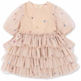 Konges Sl?jd Fairy Cherry Fay Dress Grs Pleated-Texture Fall Silhouette