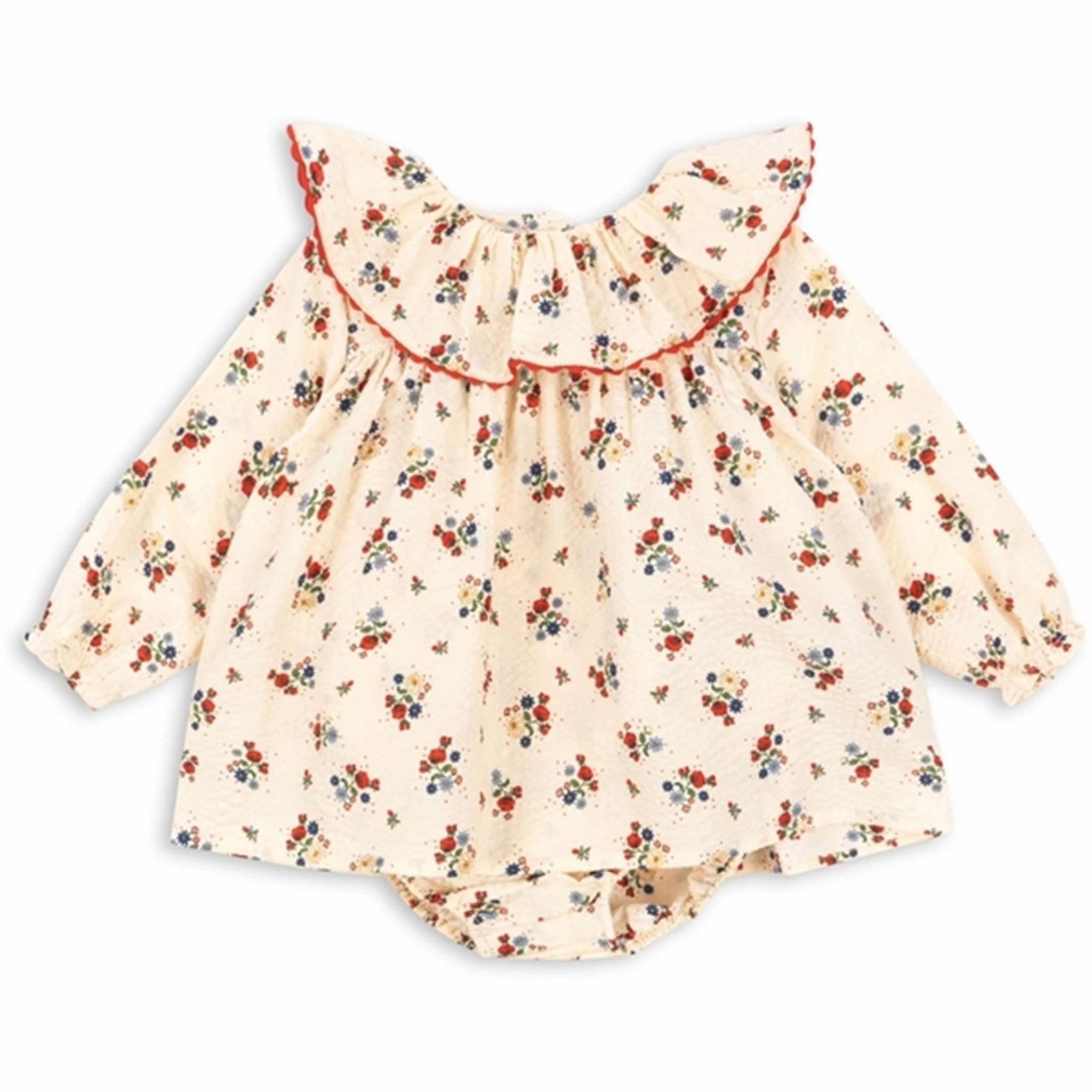 Konges Sl?jd Fifi Fleur Bella Frill Romper Smart Fit Wear Linen Love