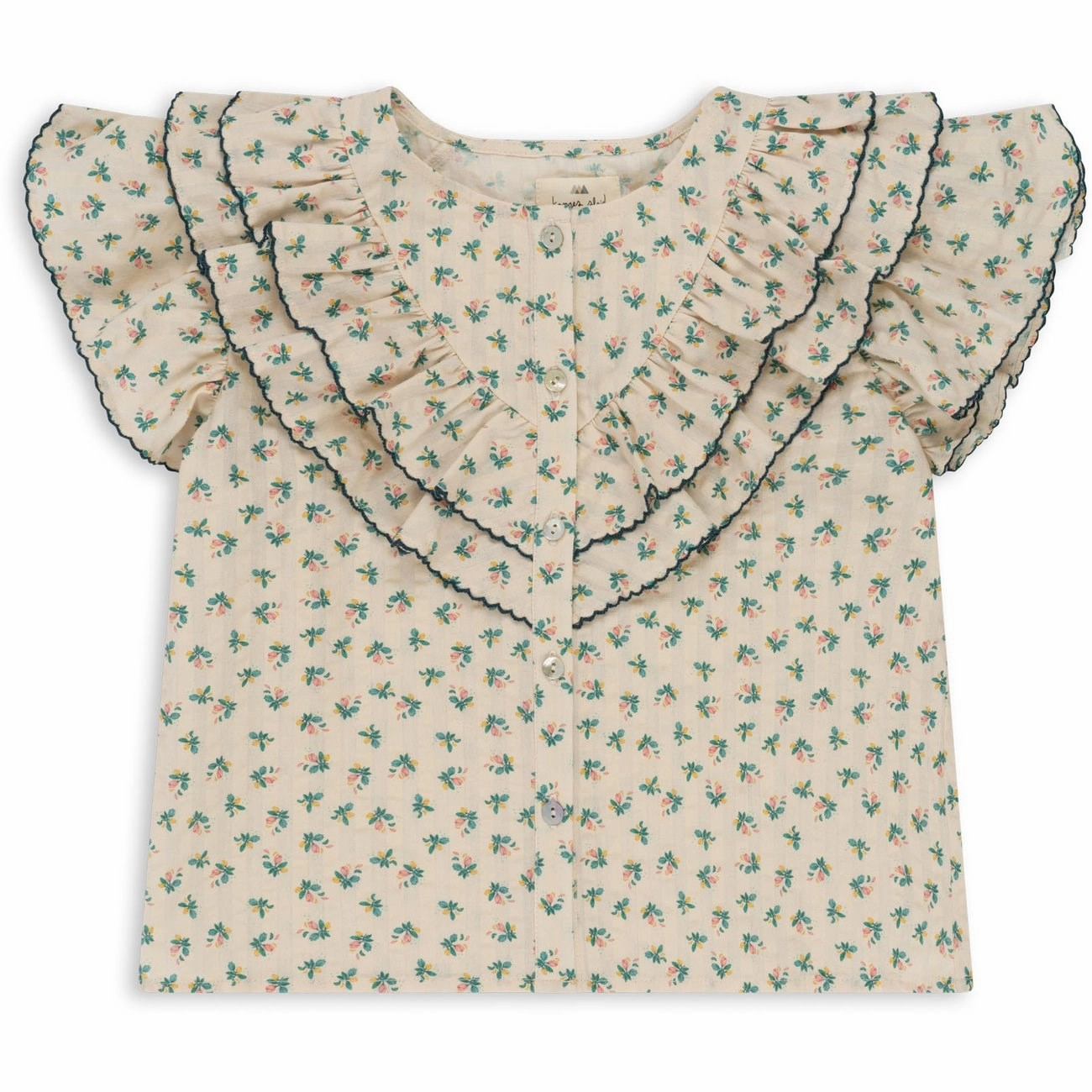 Versatile Layering Piece Youthful Style Konges Sl?jd Fleur Color?? Kim Frill Shirt