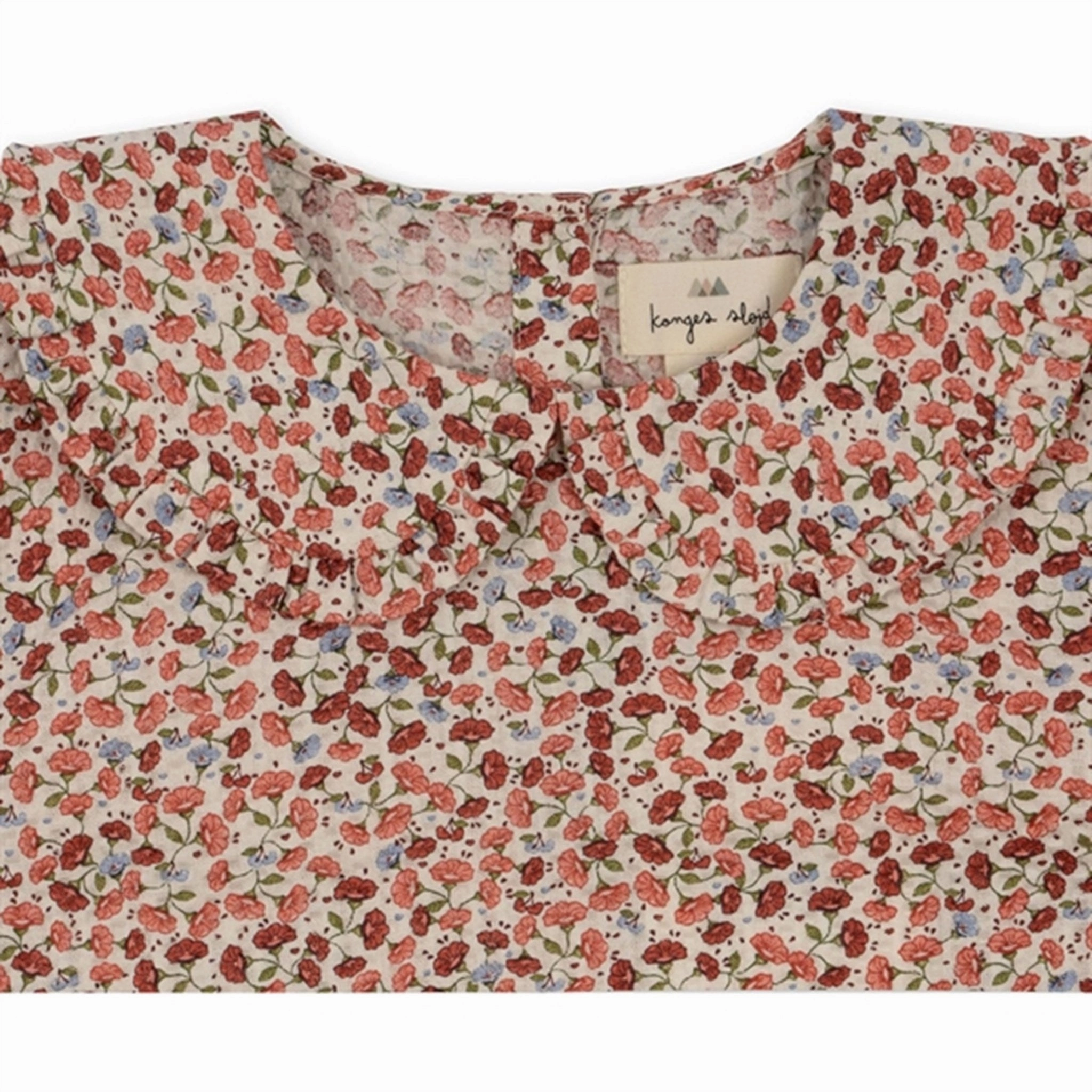 Konges Sl?jd Flor De Amor Bitsy Colar Blouse Year-Round Wear Double Needle Hemming