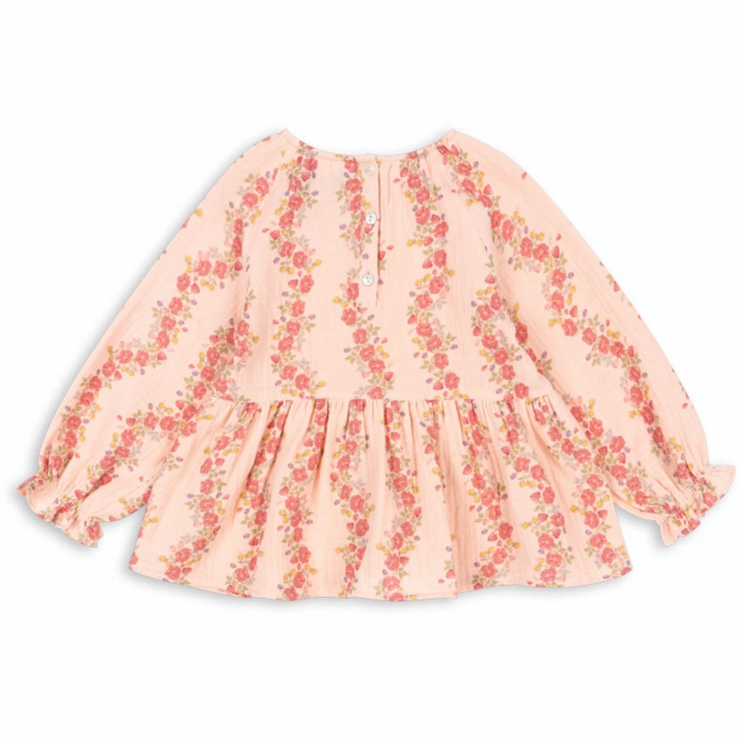 Non-irritating Ruffle Edge Konges Sl?jd Floria Pink Coco Blouse Gots