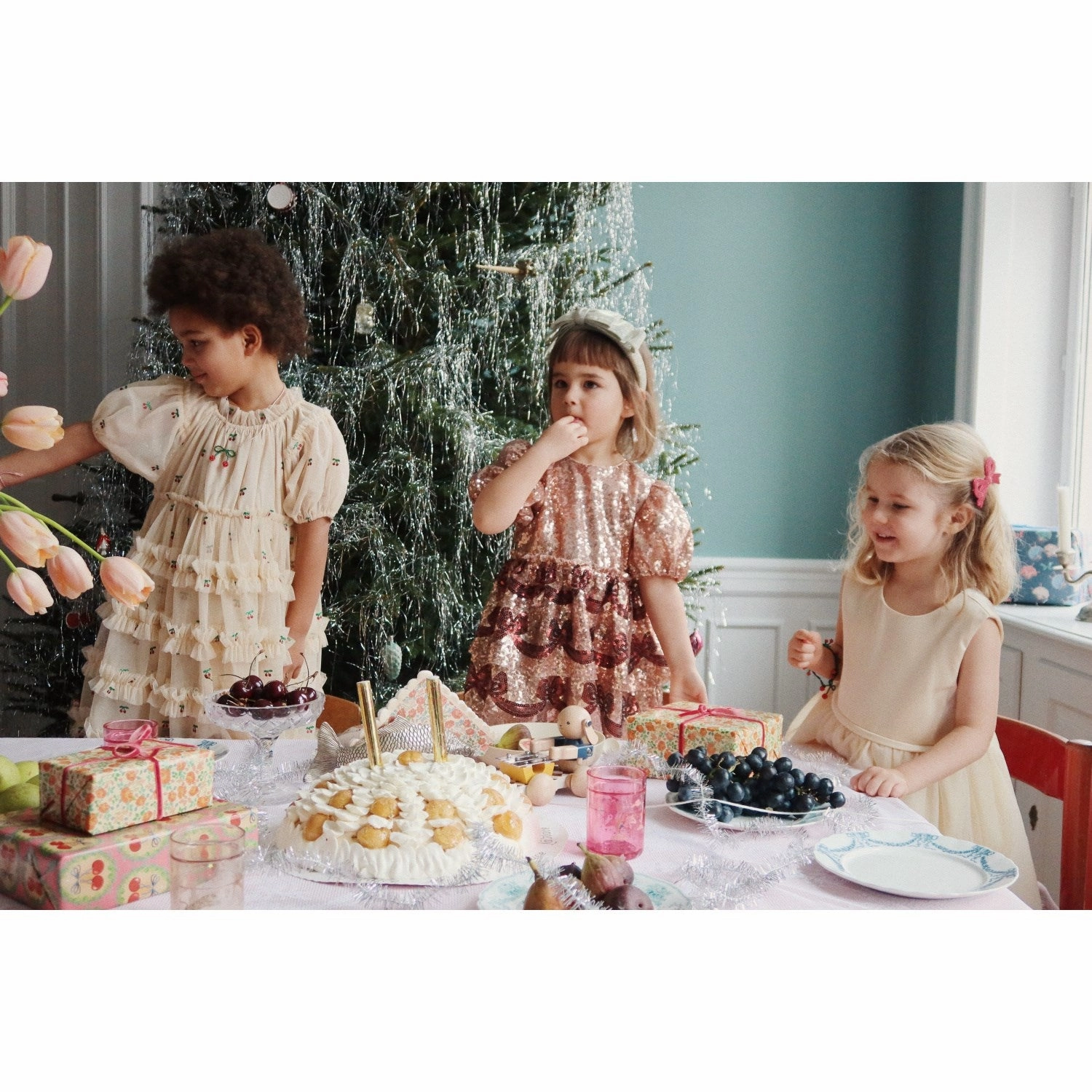 Konges Sl?jd Gold Blush Starla Bow Wow Dress Cozy Energy Influencer-Approved