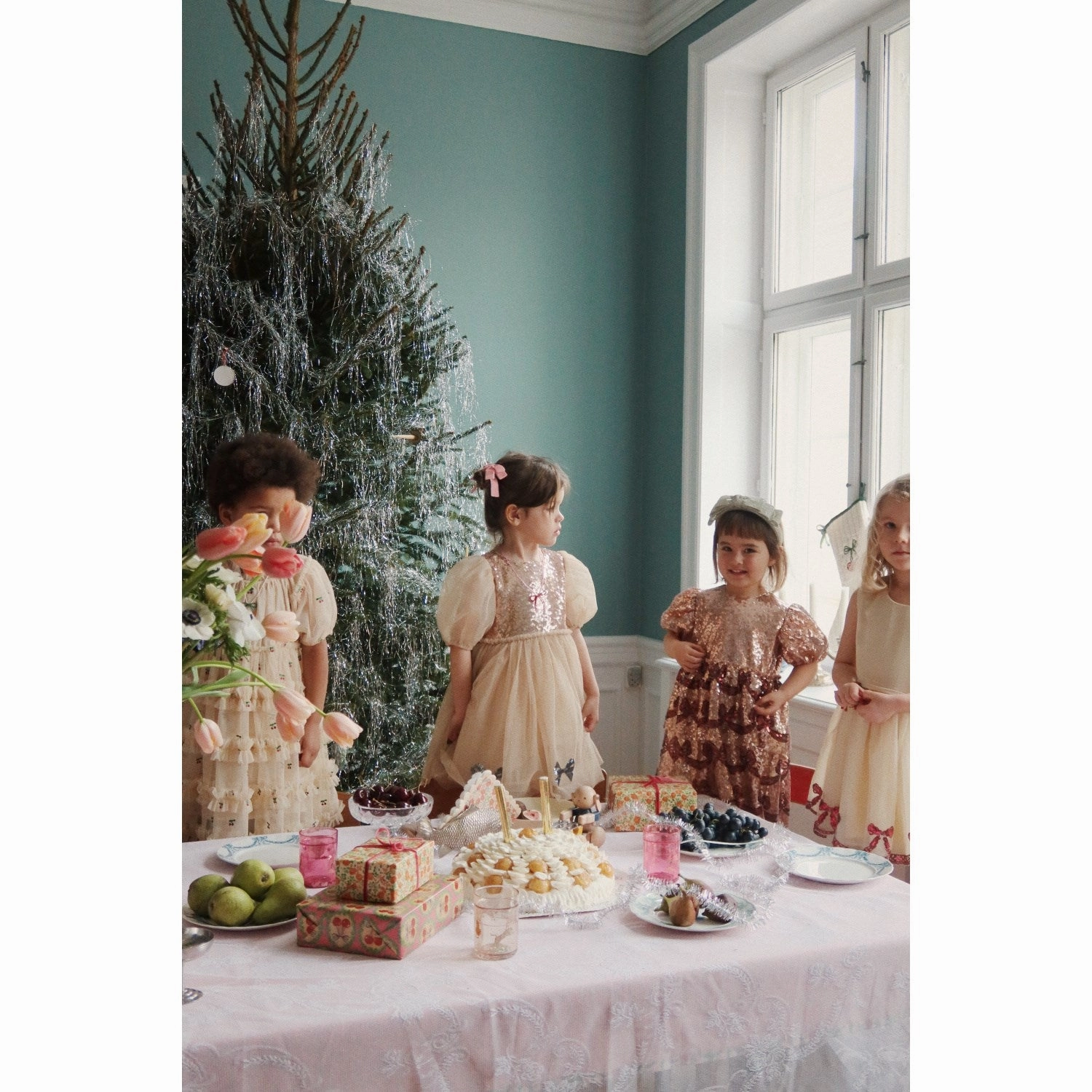 Minimal Curve Konges Sl?jd Gold Blush Starla Bow Wow Dress