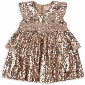 Smooth Look Picture Perfect Konges Sl?jd Gold Blush Starla Sequin Dress