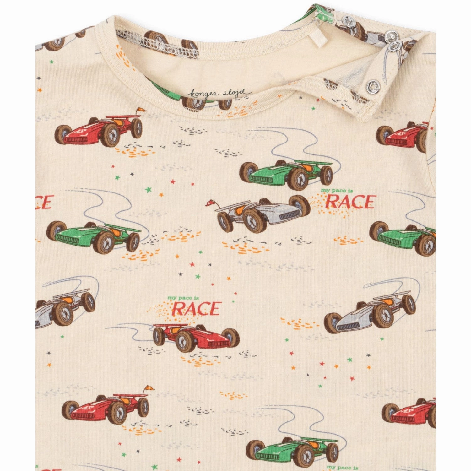 Bold Print Fashion-Forward Konges Sl?jd Grand Prix Basic Blouse Gots