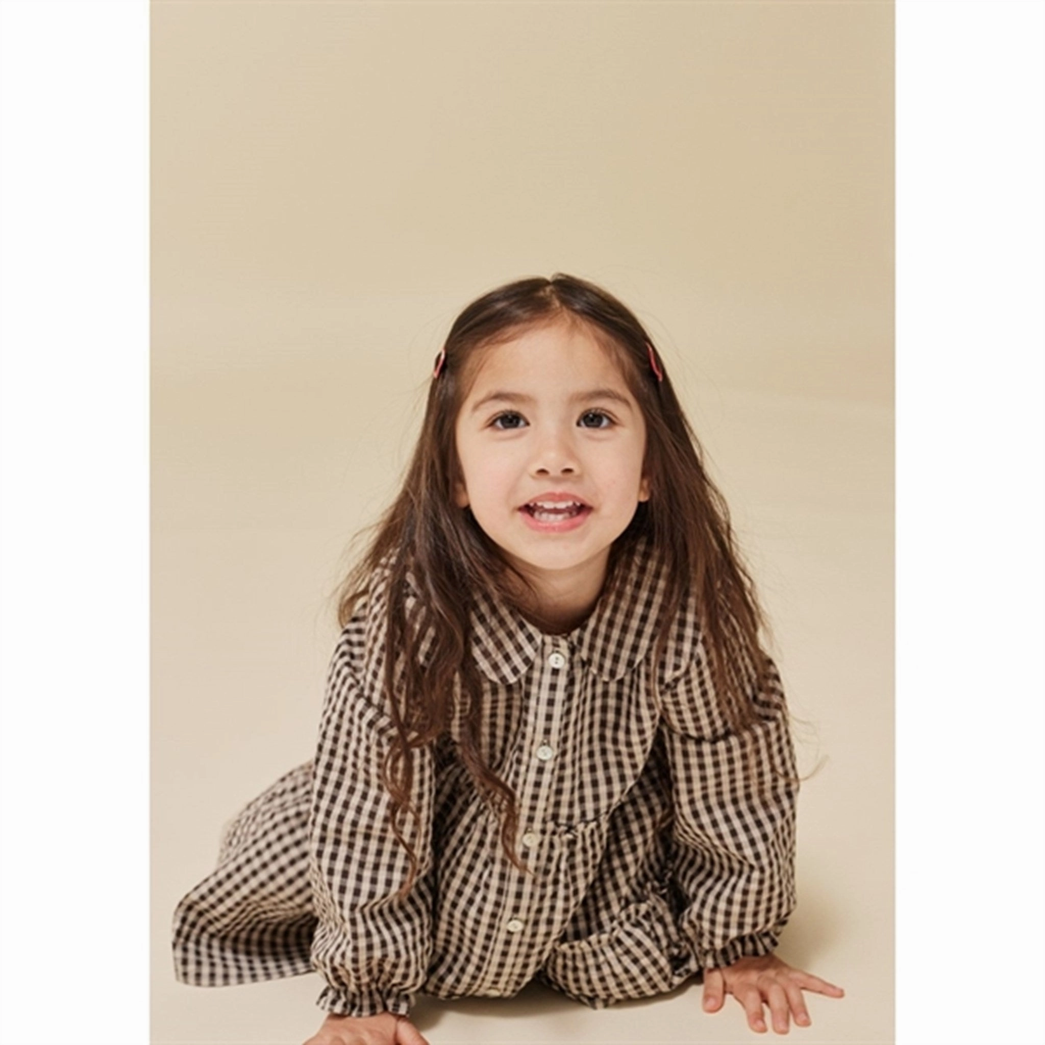 Sleek Touch Lounge Base Konges Sl?jd Java Check Navida Collar Dress