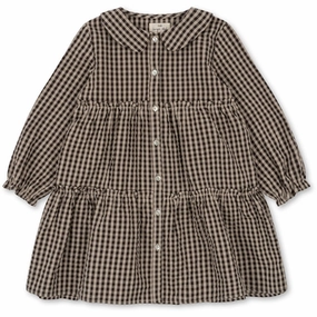 Casual-Look Konges Sl?jd Java Check Navida Collar Dress