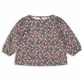 gender-neutral Durable Stitching Konges Sl?jd Kyoto Drey Slit Blouse GOTS