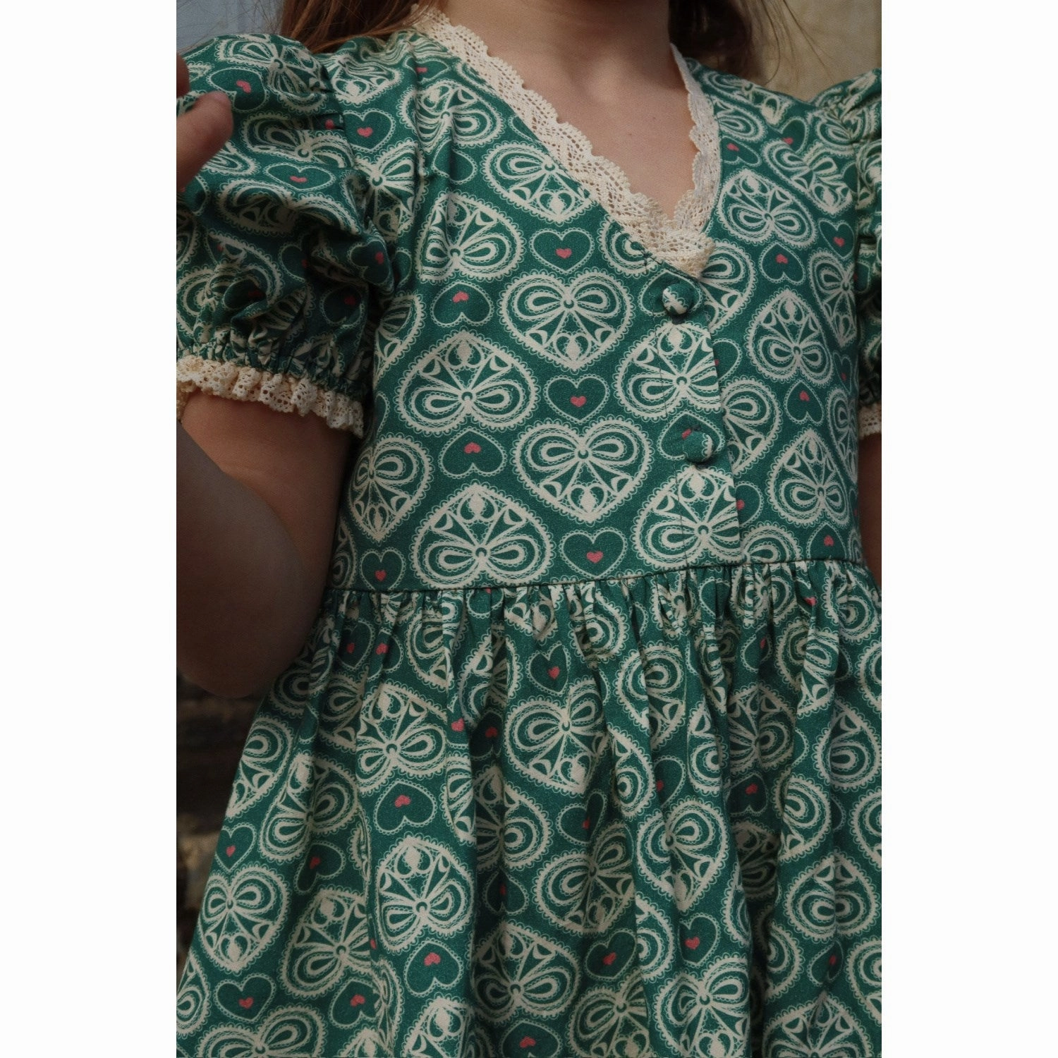 Konges Sl?jd Lacy Green Coeur Lace Dress Gots Summer Ready