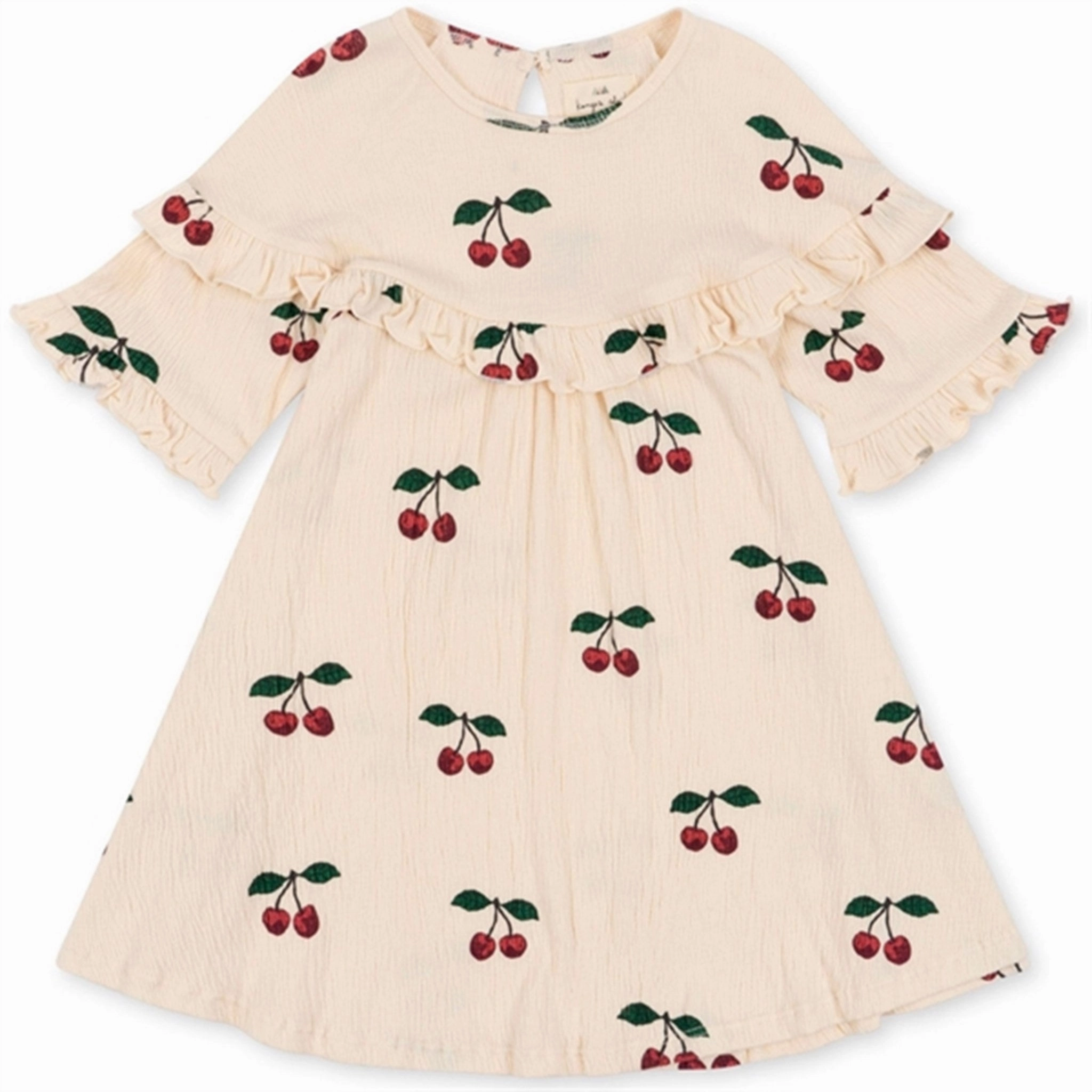 Daily Essential Work or Casual Konges Sl?jd Ma Grande Cerise Chleo Frill Dress