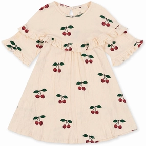 Daily Essential Work or Casual Konges Sl?jd Ma Grande Cerise Chleo Frill Dress