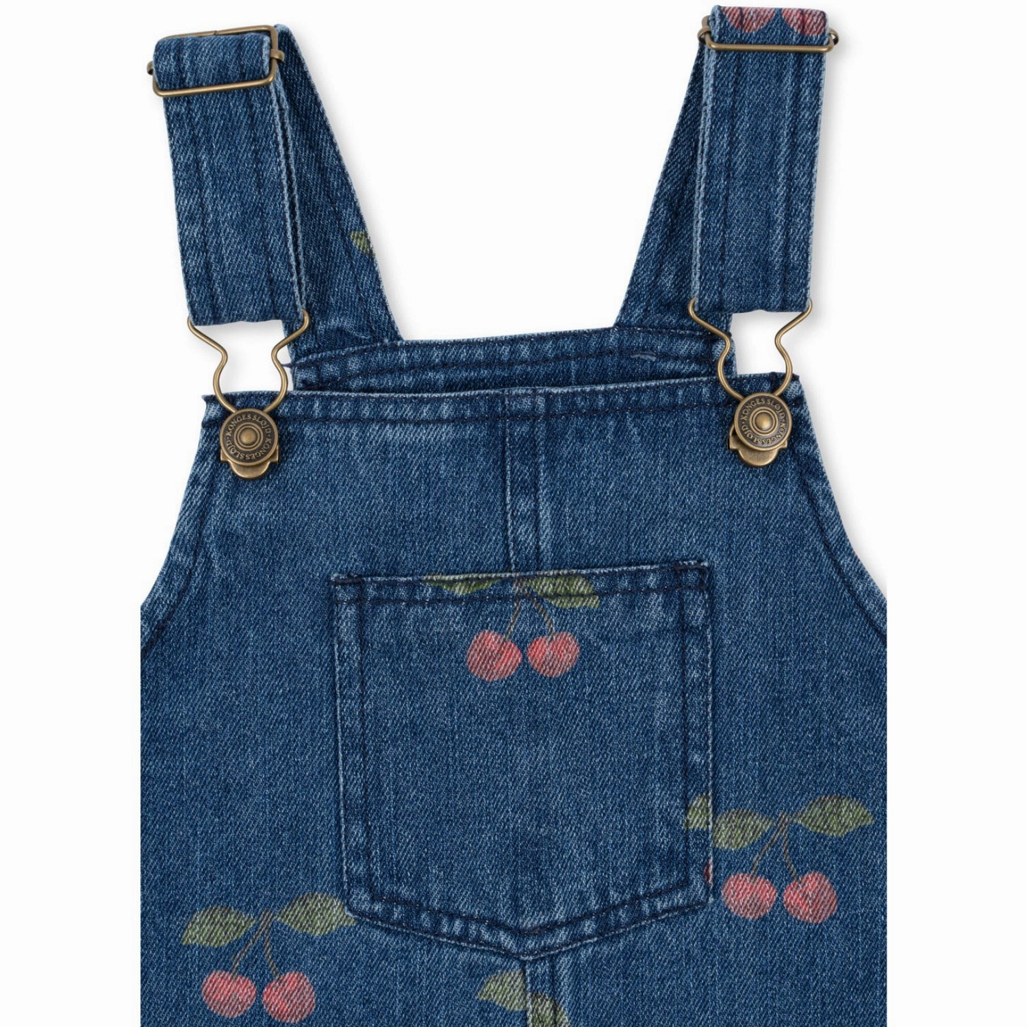 Konges Sl?jd Ma Grande Cerise Denim Magot Overall Dress Gots Cool Structure